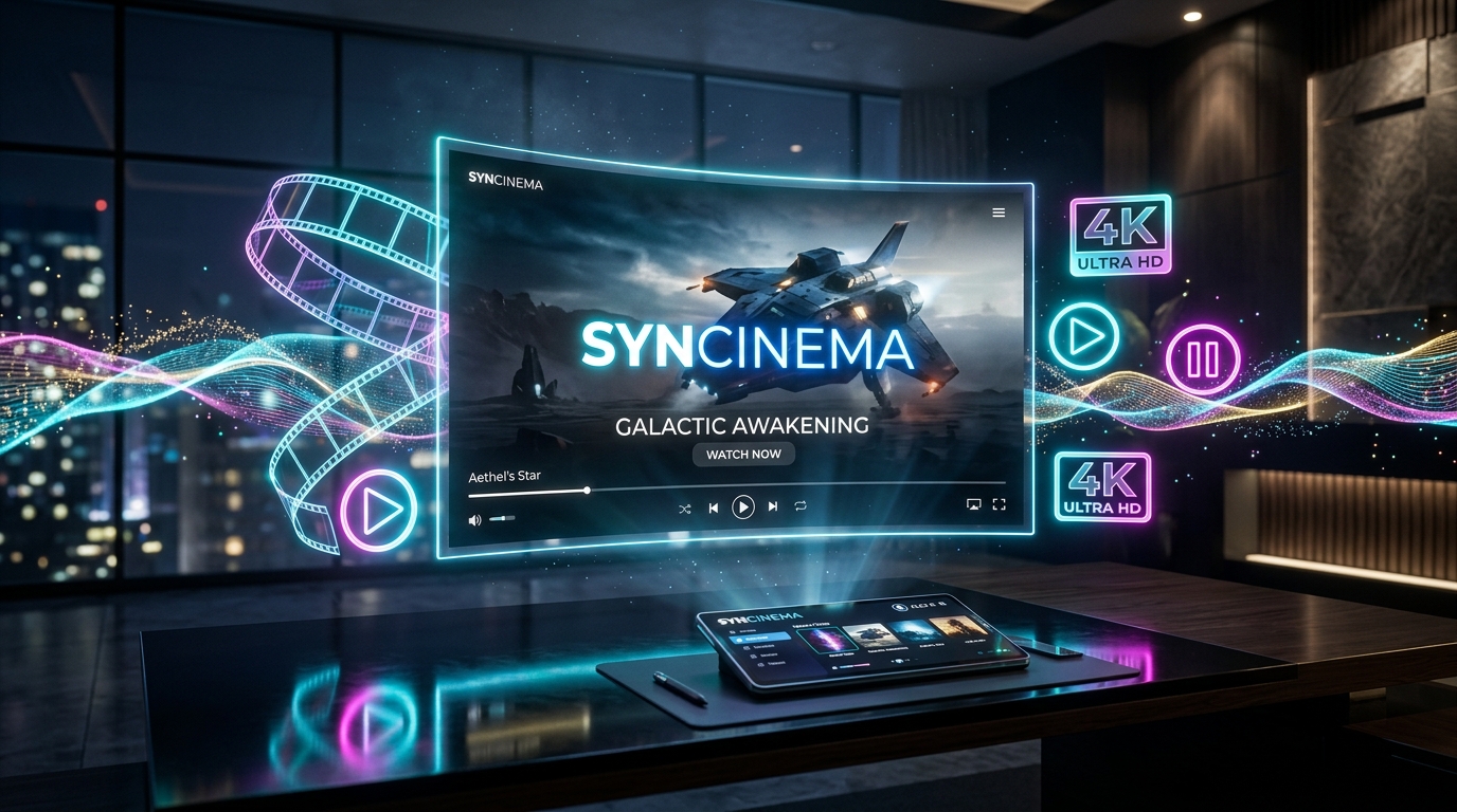 Holographic Streaming Media Portal Artwork